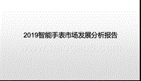 2019智能手表市场发展分析报告.pptx