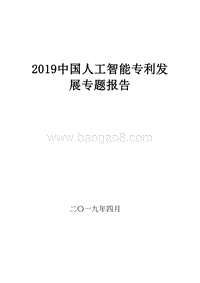 2019中国人工智能专利发展专题报告.doc