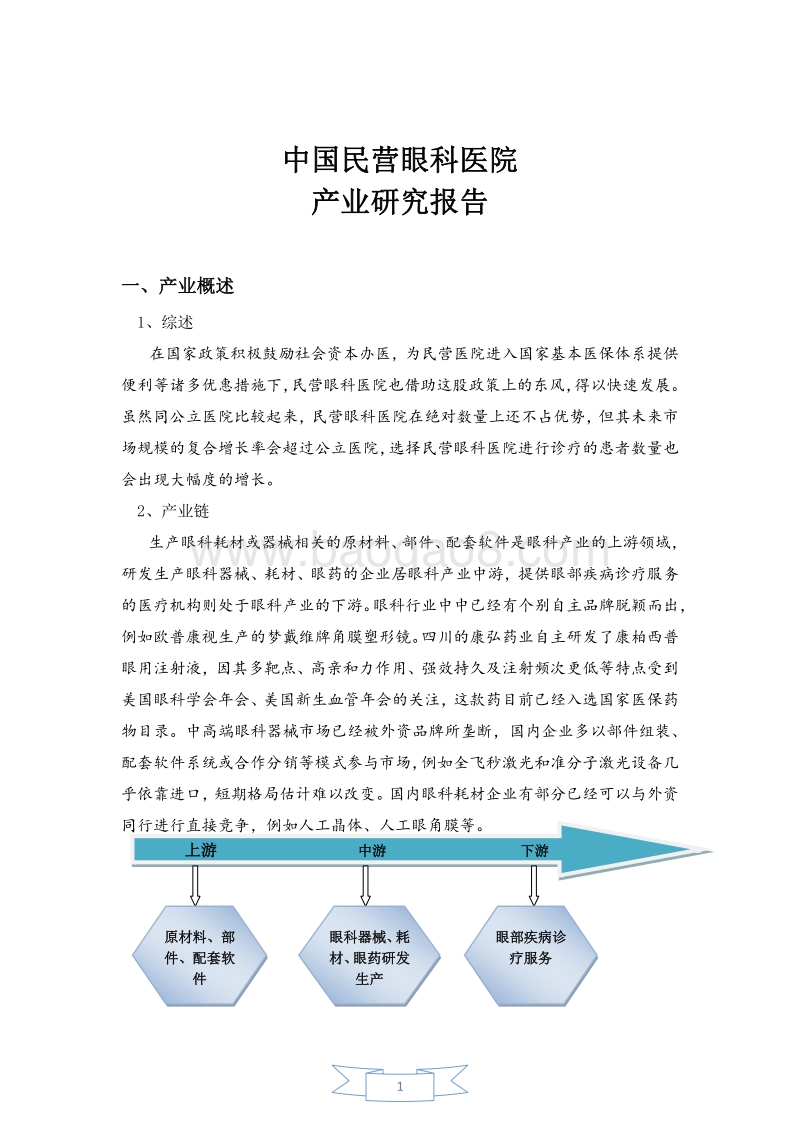 中国民营眼科医院产业研究报告.pdf_第1页