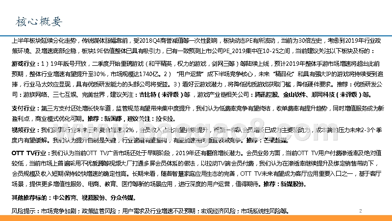 2019年传媒行业游戏、支付、视频、OTT板块发展前景研究报告.pptx_第2页