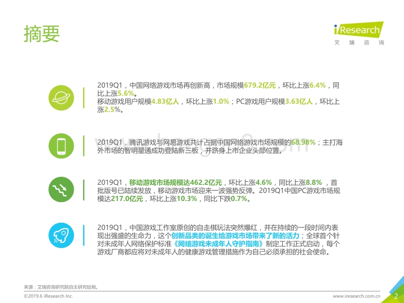 2019年Q1中国网络游戏季度数据发布研究报告.pdf_第2页