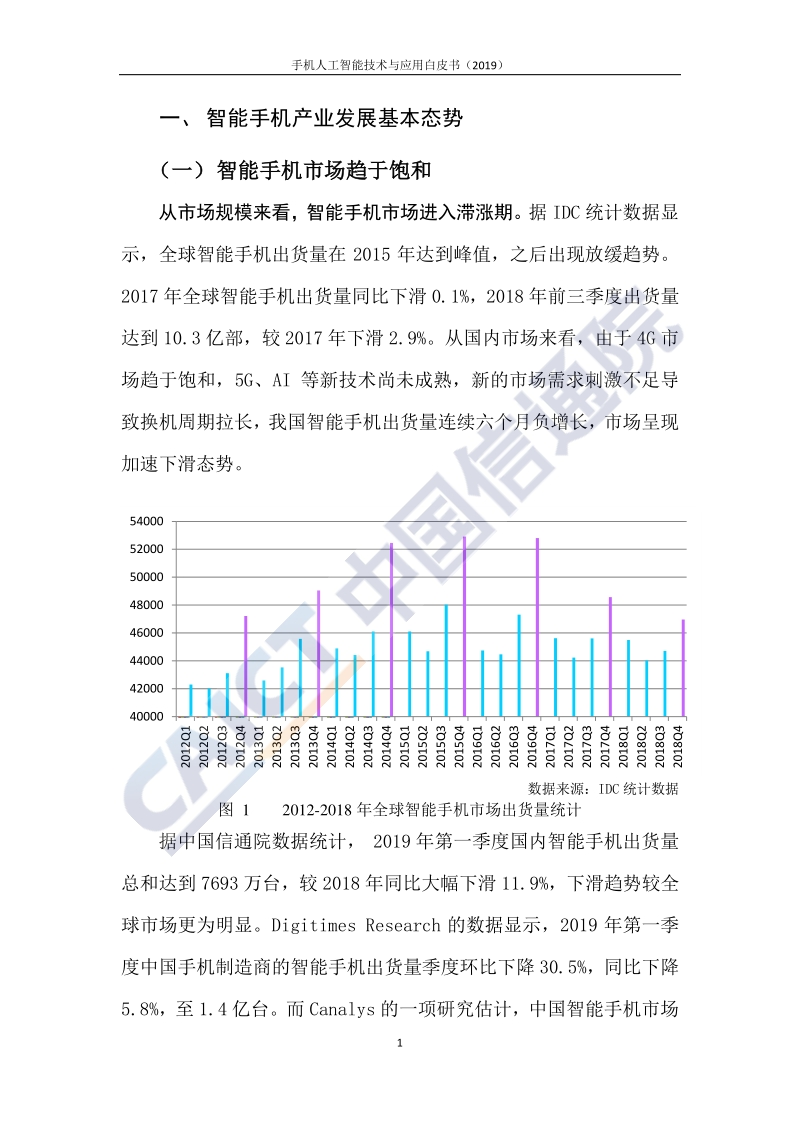 2019年手机人工智能技术与应用白皮书.pdf_第5页