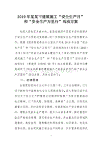 2019年某某市建筑施工“安全生产月”和“安全生产万里行”活动方案.doc