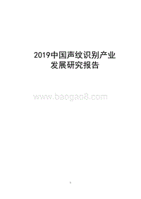 2019中国声纹识别产业发展研究报告.docx