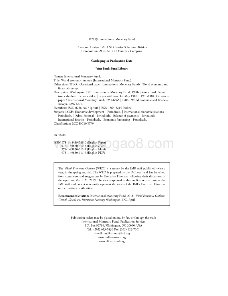 IMF：2019年4月世界经济展望.pdf_第2页