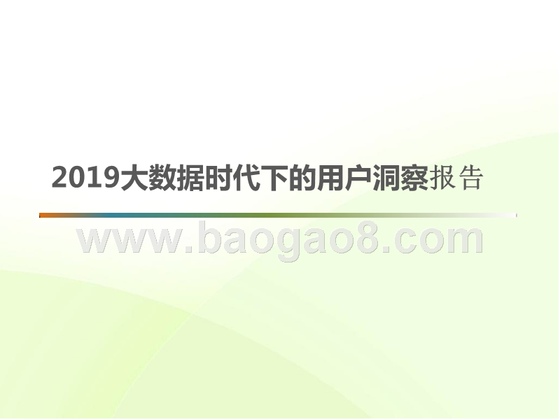 2019大数据时代下的用户洞察报告.pptx_第1页