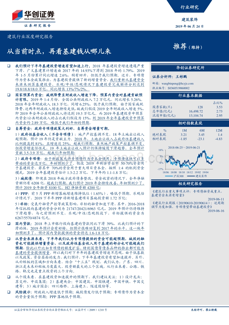 建筑行业深度研究报告：从当前时点，再看基建钱从哪儿来.pdf_第1页