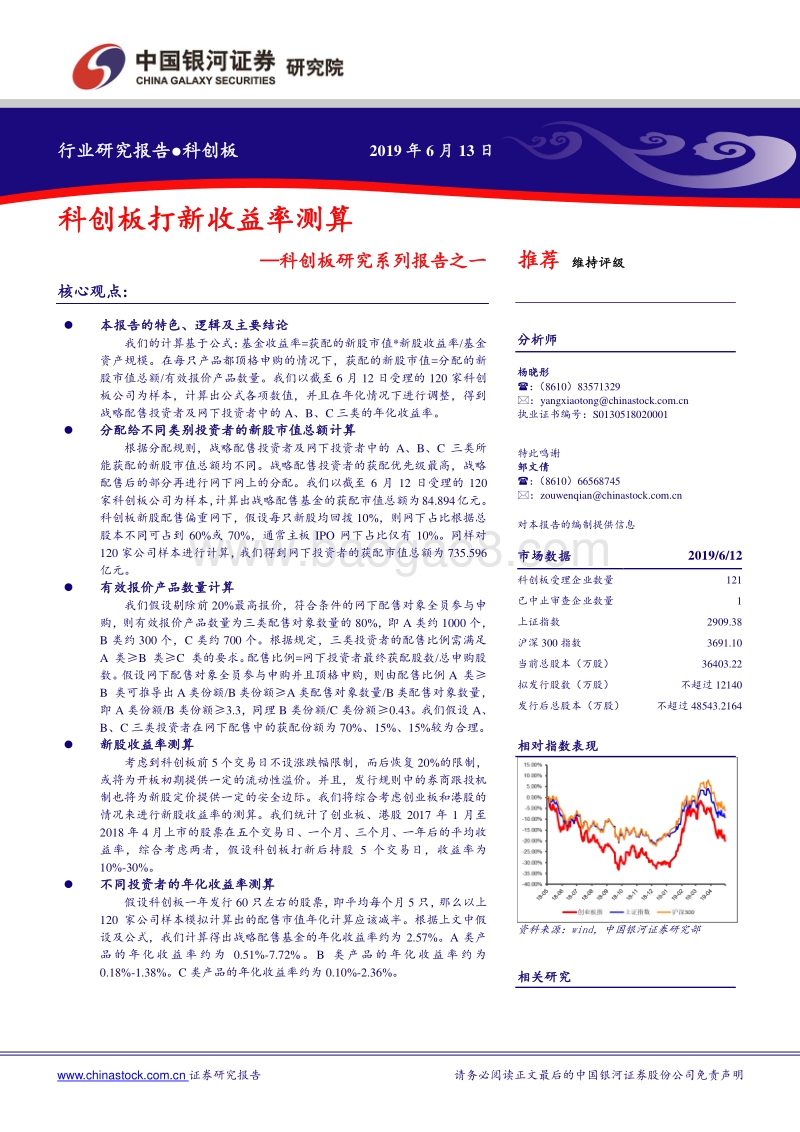 科创板研究系列报告之一：科创板打新收益率测算.pdf_第1页