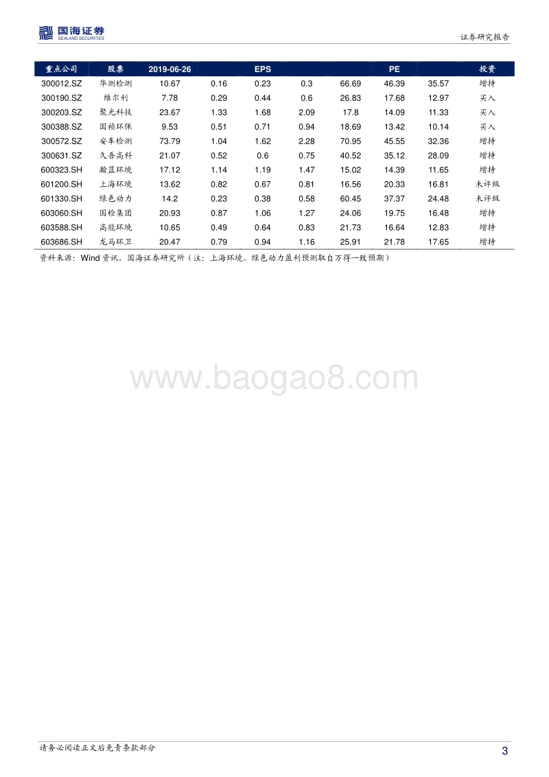 环保行业2019年中期策略：涅槃重生，拥抱确定.pdf_第3页