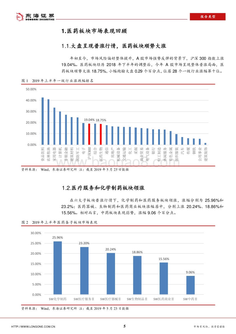 医药行业2019年中期投资策略：医药格局分化，把握器械成长机会.pdf_第5页