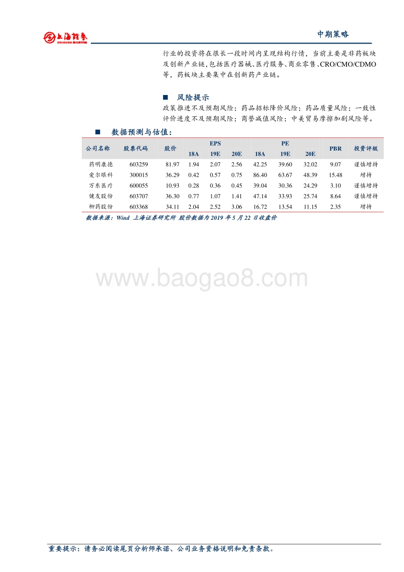 2019年医药行业中期投资策略：道阻且长，坚守龙头.pdf_第2页