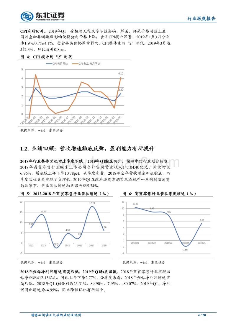 商贸零售行业19Q1季报及18年报点评：消费回暖，龙头优势明显.pdf_第4页