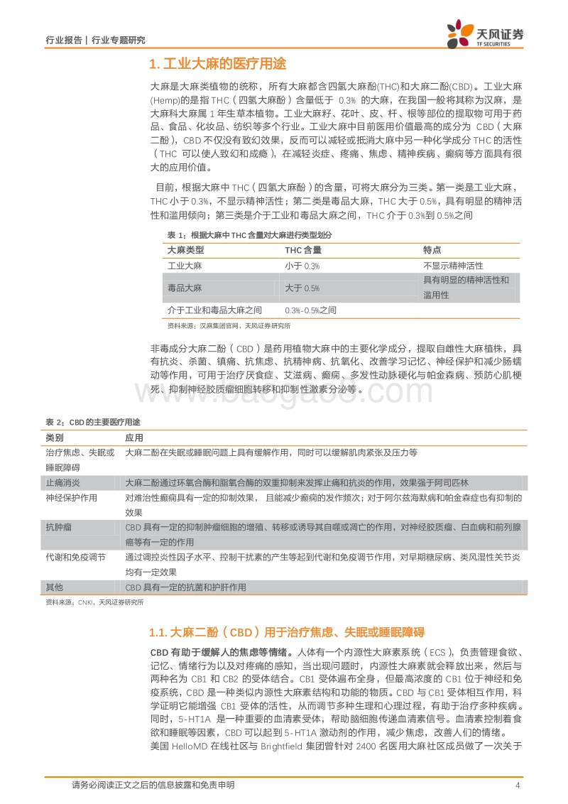 工业大麻方兴未艾，医疗用途大有可为.pdf_第4页