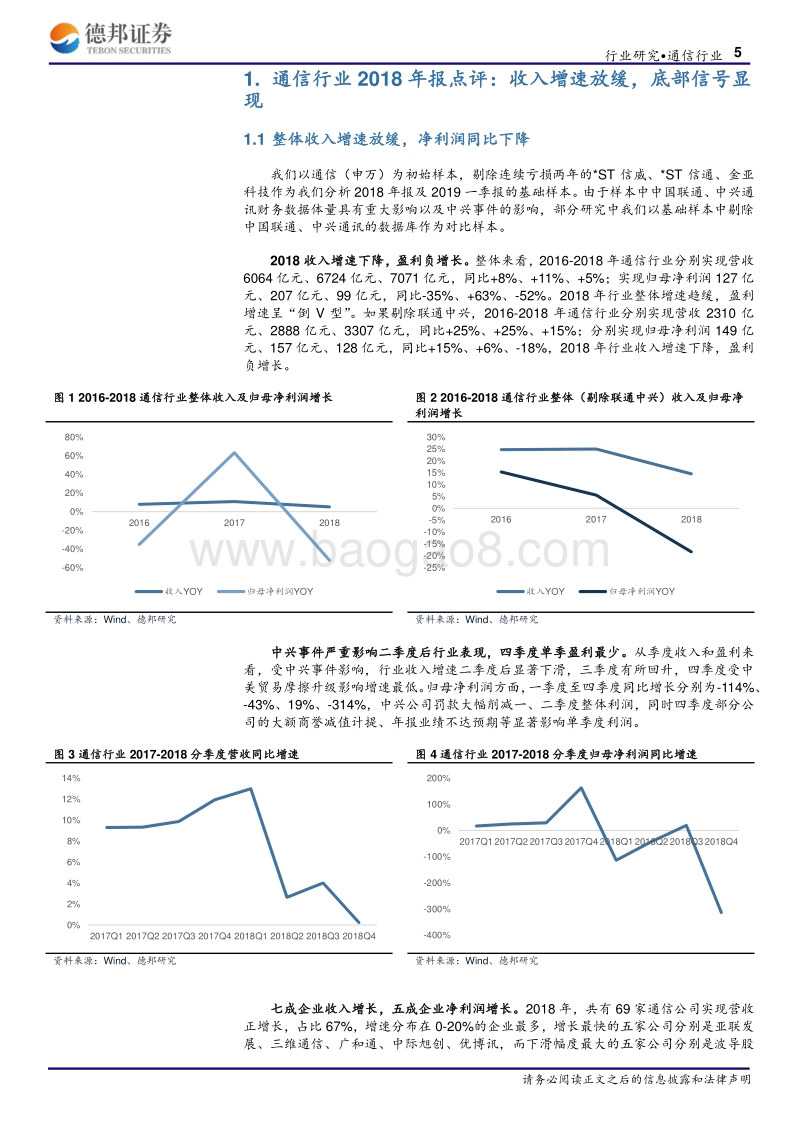 通信行业2018年报及2019一季报总结.pdf_第5页