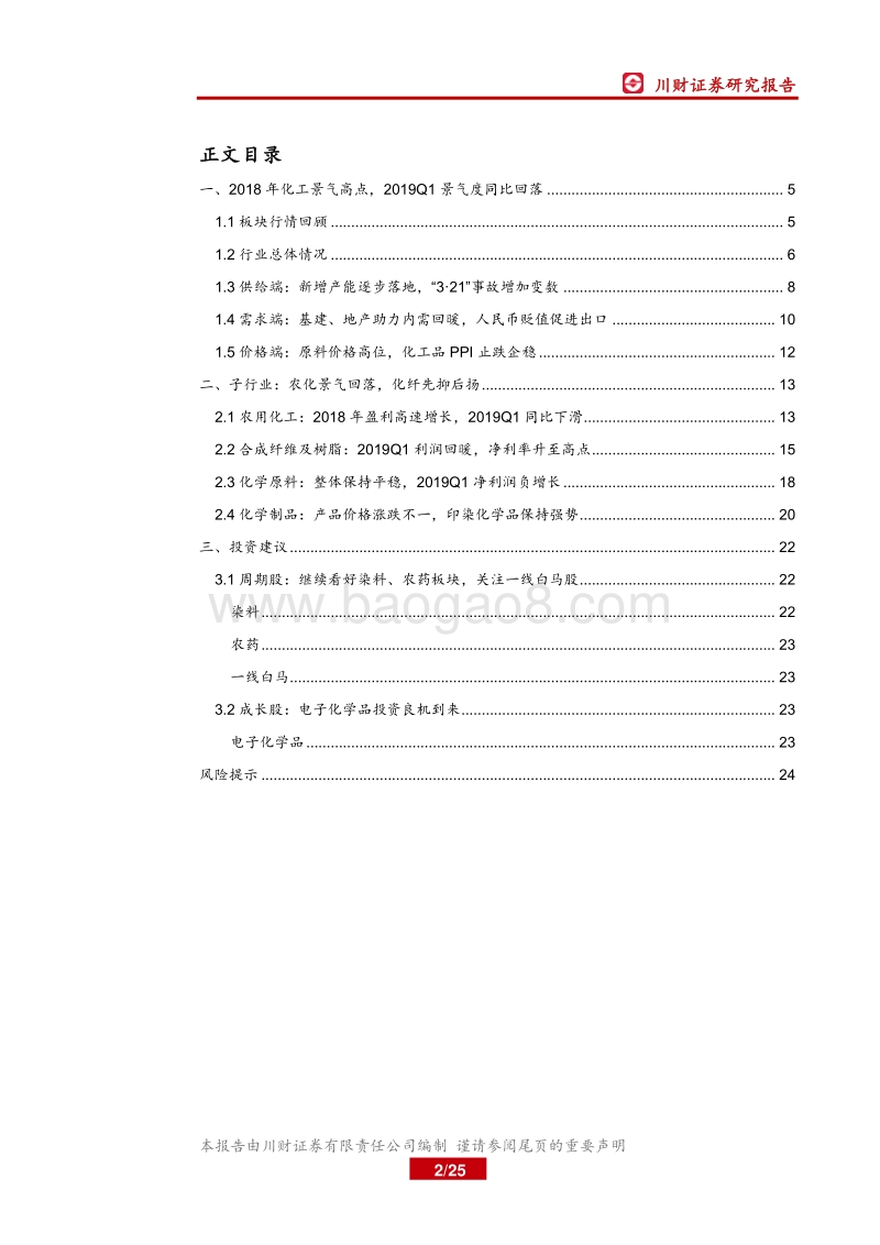 基础化工行业2018年年报及2019年一季报综述.pdf_第2页