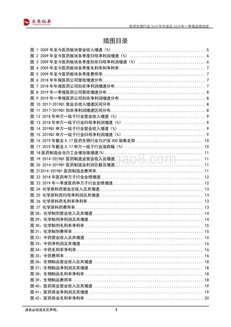医药生物行业2018年年报及2019年一季报业绩综述.pdf_第3页