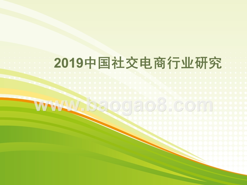 2019中国社交电商行业研究.pptx_第1页