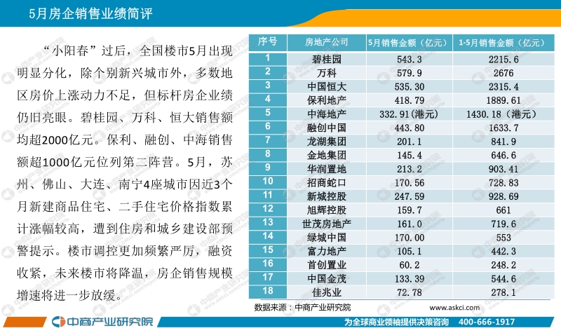 2019年5月中国房地产上市公司销售业绩月度报告.pdf_第2页