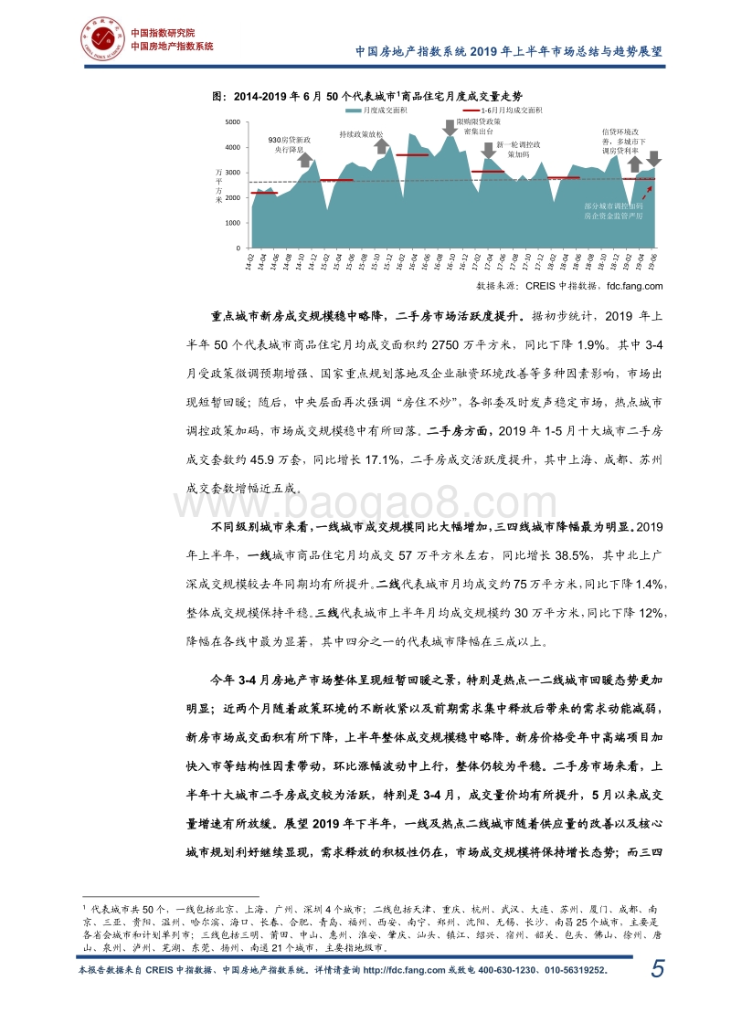 中国房地产指数系统2019年上半年市场总结与趋势展望.pdf_第5页