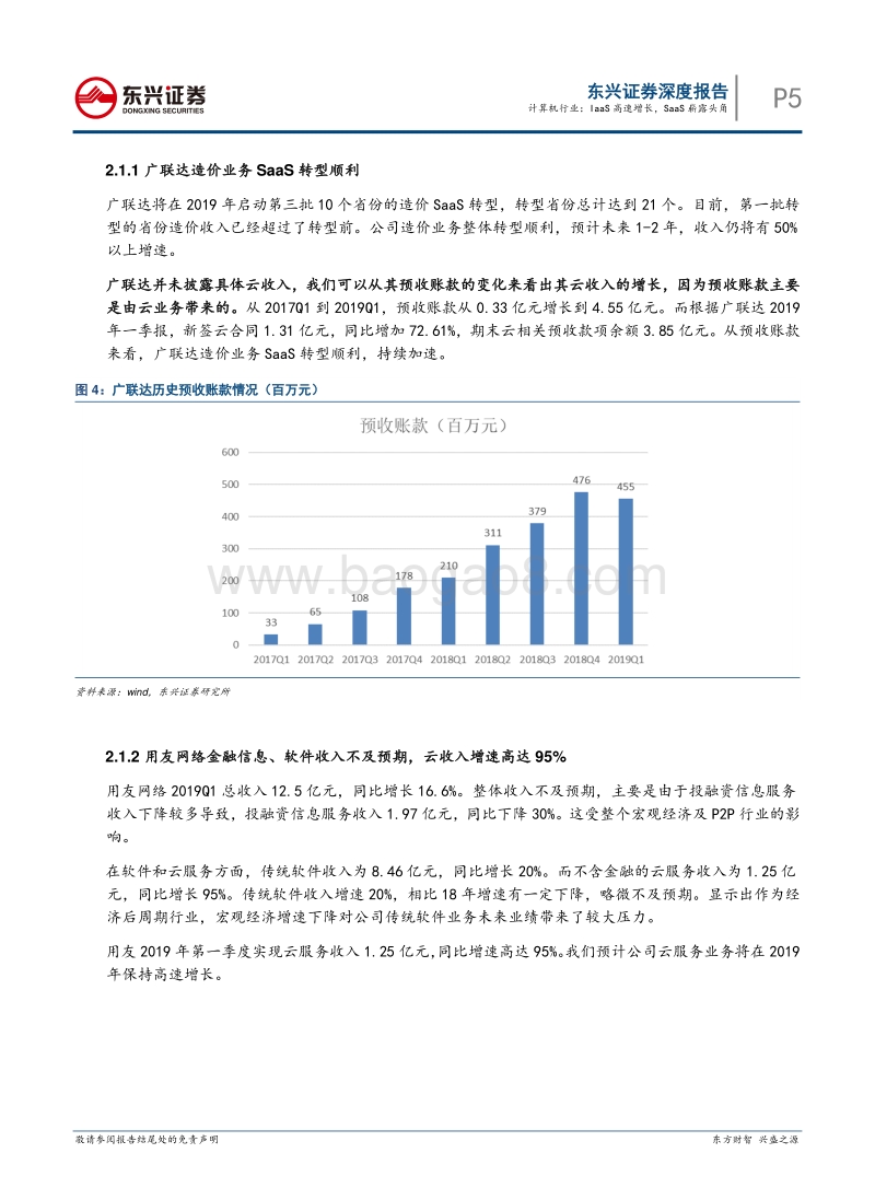 中国云计算上市公司一季报总结：IaaS高速增长，SaaS崭露头角.pdf_第5页