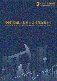 2019年3月中国石油化工行业高层投资决策参考.pdf
