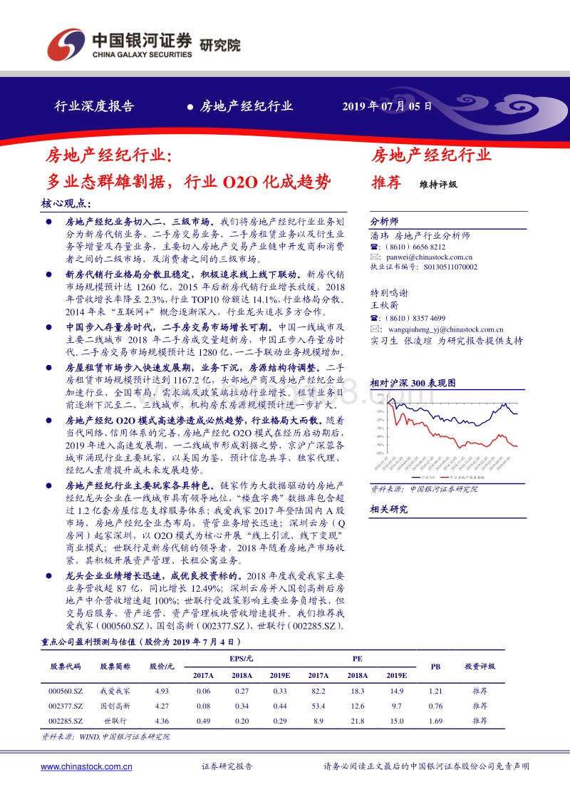 房地产经纪行业：多业态群雄割据，行业O2O化成趋势.pdf_第1页