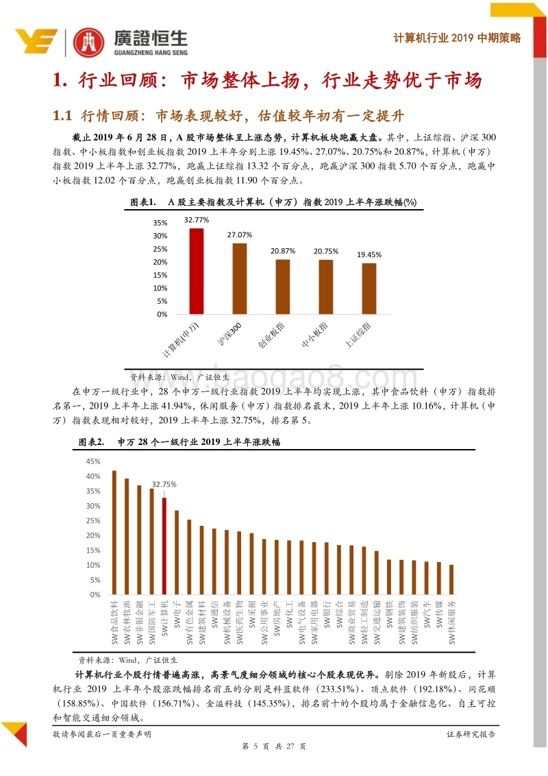 计算机行业2019中期策略：聚焦成长性行业赛道，优选竞争力领先企业.pdf_第5页