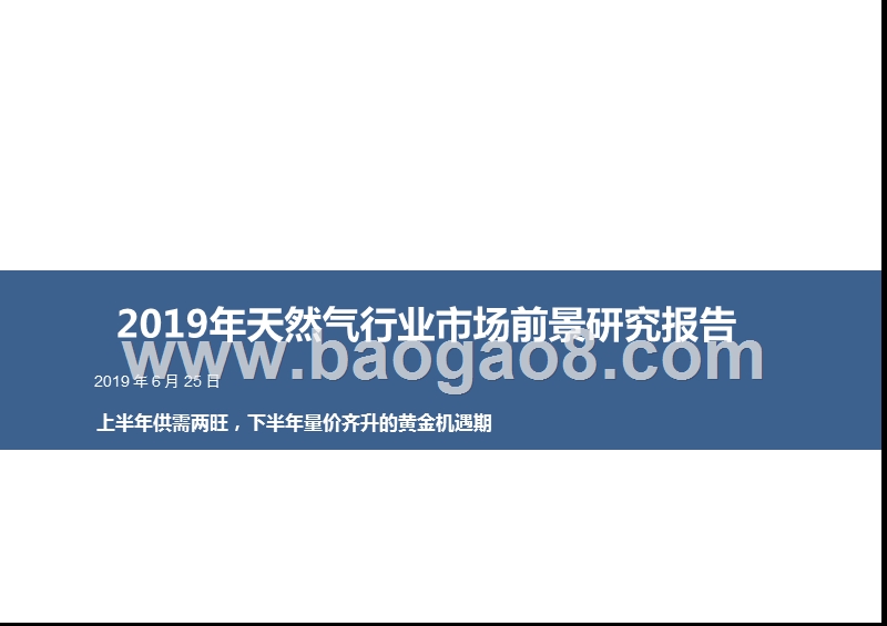 2019年天然气行业市场前景研究报告.pptx_第1页