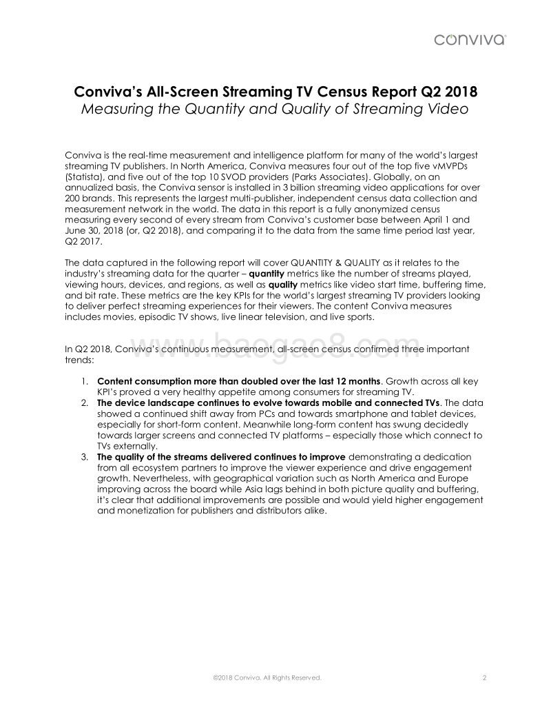 2018年Q2全屏流媒体电视普查报告（英文版）.pdf_第2页