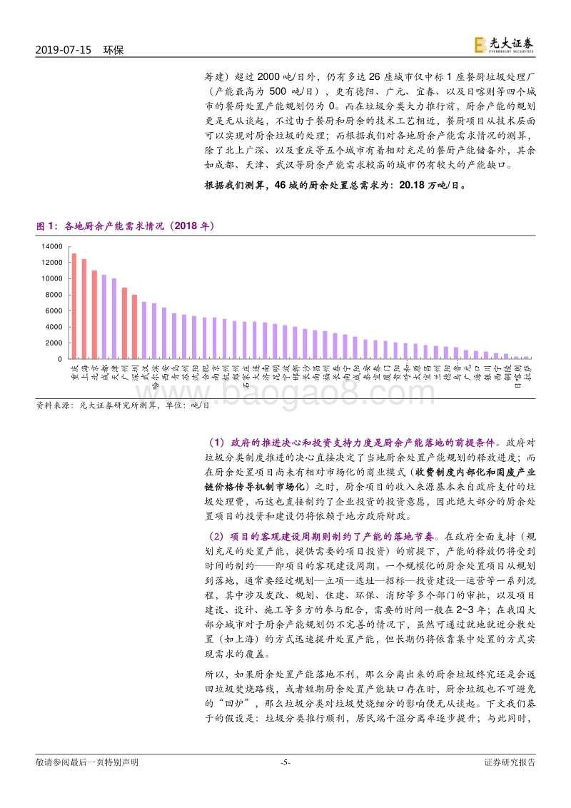 垃圾分类制度影响解析系列三：垃圾焚烧发电行业的安全边际.pdf_第5页
