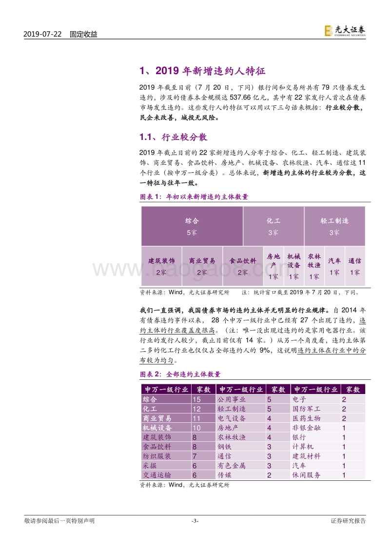 债券违约专题研究之七：2019年新增违约人的特征.pdf_第3页
