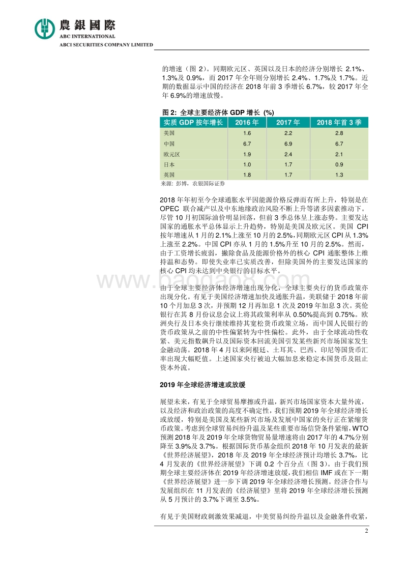 2019年全球经济展望.pdf_第2页