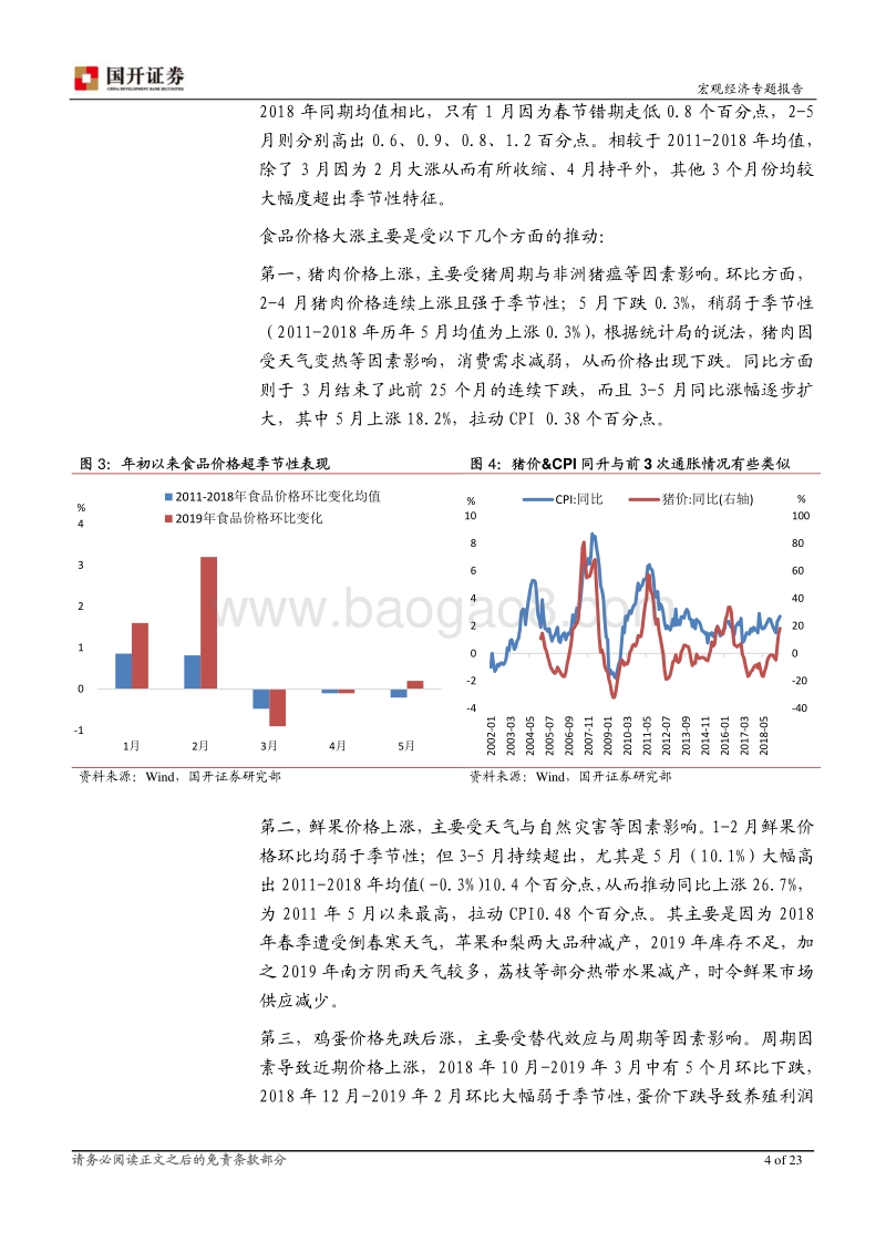 2019年下半年通胀形势展望：猪油共振难现通胀趋于回落.pdf_第5页