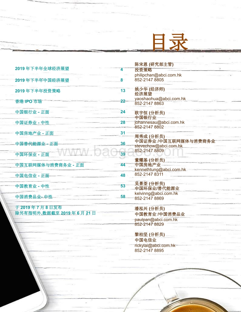 2019年下半年经济展望及投资策略.pdf_第2页