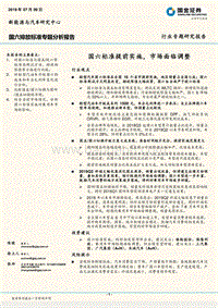 国六排放标准专题分析报告：国六标准提前实施，市场面临调整.pdf