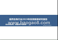 医药生物行业2019年投资前景研究报告.pptx