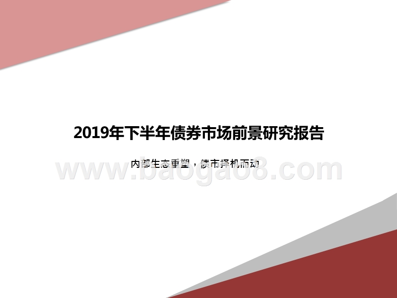 2019年下半年债券市场前景研究报告.pptx_第1页