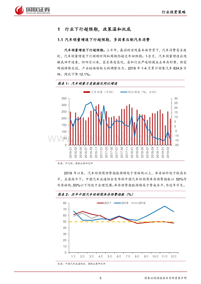汽车行业2019半年度策略：暖风化冻，优胜劣汰.pdf_第5页