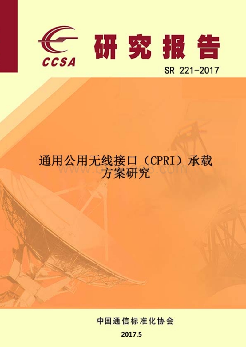 通用公用无线接口（CPRI）承载方案研究.pdf_第1页
