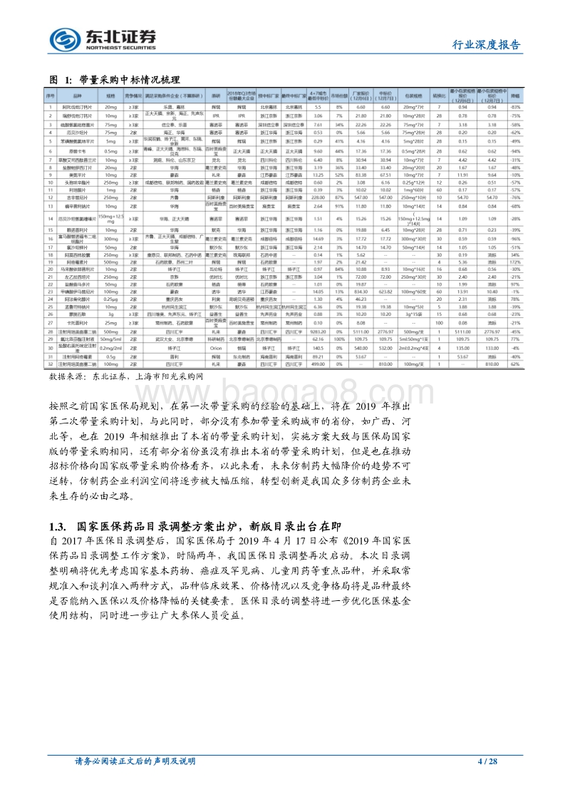 医药行业2019年中期投资策略：医药行业持续变革，创新药械与CRO投资机会凸显.pdf_第4页