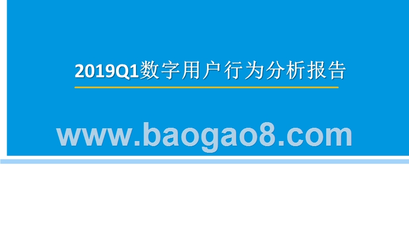 2019Q1数字用户行为分析报告.pptx_第1页