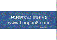 2019酒店行业供需分析报告.pptx