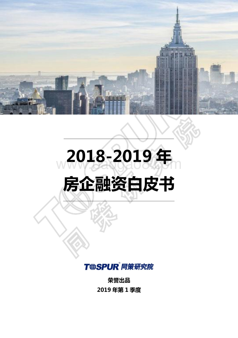 2018-2019年房企融资白皮书.pdf_第1页