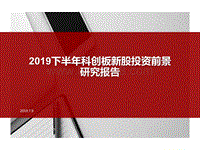 2019下半年科创板新股投资前景研究报告.pptx