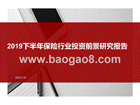 2019下半年保险行业投资前景研究报告.pptx