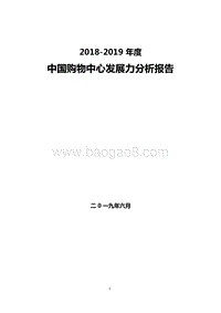 2018-2019中国购物中心发展力分析报告.docx