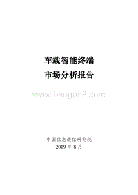 车载智能终端市场分析报告.pdf