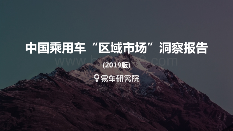2019版中国乘用车“区域市场”洞察报告.pdf_第1页