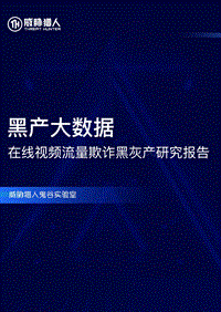 黑产大数据：在线视频流量欺诈黑灰产研究报告.pdf