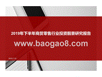 2019年下半年商贸零售行业投资前景研究报告.pptx
